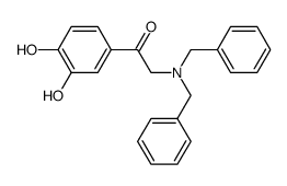 2-dibenzylamino-1-(3,4-dihydroxy-phenyl)-ethanone结构式