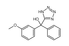 (+/-)-(3-methoxy-phenyl)(phenyl)(1H-tetrazol-5-yl)methanol Structure