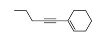 Cyclohexene, 1-(1-pentynyl)- (9CI) Structure