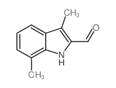 3,7-二甲基-1H-吲哚-2-甲醛结构式