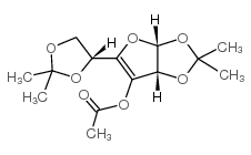 3-O-乙酰基-1,2:5,6-二-O-异亚丙基-Α-D-赤型-己-3-烯呋喃糖结构式