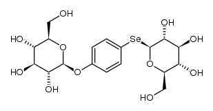 4-Hydroxy-selenophenol-O,Se-bis-β-D-glucosid Structure