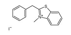 2-benzyl-3-methyl-1,3-benzothiazol-3-ium,iodide结构式