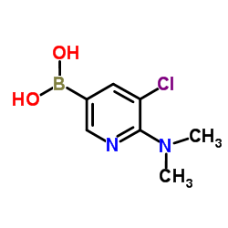 5-chloro-6-(dimethylamino)pyridin-3-ylboronic acid structure