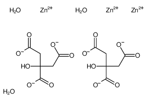 trizinc,2-hydroxypropane-1,2,3-tricarboxylate,trihydrate结构式