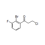 1-(2-溴-3-氟苯基)-3-氯-1-丙酮结构式