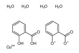 copper,2-carboxyphenolate,tetrahydrate Structure