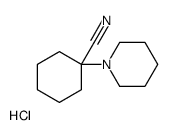 1-piperidin-1-ylcyclohexane-1-carbonitrile,hydrochloride结构式