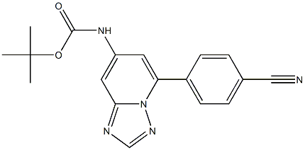 tert-butyl (5-(4-cyanophenyl)-[1,2,4]triazolo[1,5-a]pyridin-7-yl)carbamate Structure