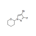 4-Bromo-3-fluoro-1-(tetrahydro-2H-pyran-2-yl)pyrazole Structure
