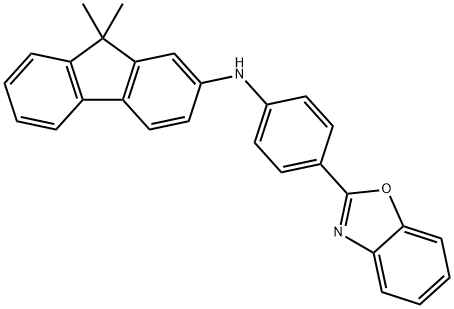 9H-Fluoren-2-amine, N-[4-(2-benzoxazolyl)phenyl]-9,9-dimethyl-结构式