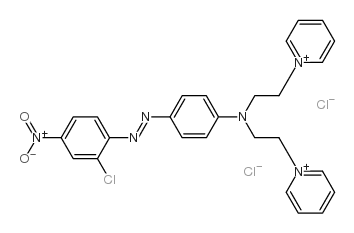 1,1'-[[[4-[(2-chloro-4-nitrophenyl)azo]phenyl]imino]diethylene]dipyridinium dichloride Structure