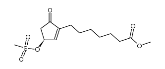 (S)-methyl 7-(3-((methylsulfonyl)oxy)-5-oxocyclopent-1-en-1-yl)heptanoate结构式