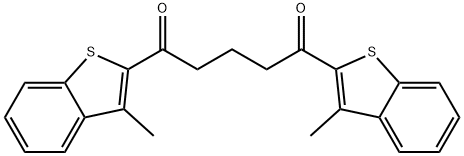 1,5-bis-(3-methyl-benzo[b]thiophen-2-yl)-pentane-1,5-dione structure