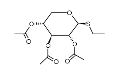 ethyl 2,3,4-tri-O-acetyl-1-thio-β-D-xylopyranoside Structure