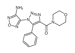 [1-(4-amino-1,2,5-oxadiazol-3-yl)-5-phenyltriazol-4-yl]-morpholin-4-ylmethanone结构式