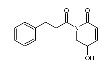 (+/-)-5,6-dihydro-5-hydroxy-N-(1-oxo-3-phenylpropyl)-2(1H)-pyridone结构式