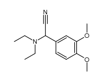 2-(N,N-diethylamino)-2-(3,4-dimethoxyphenyl)acetonitrile Structure