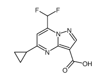 5-cyclopropyl-7-(difluoromethyl)pyrazolo[1,5-a]pyrimidine-3-carboxylic acid structure