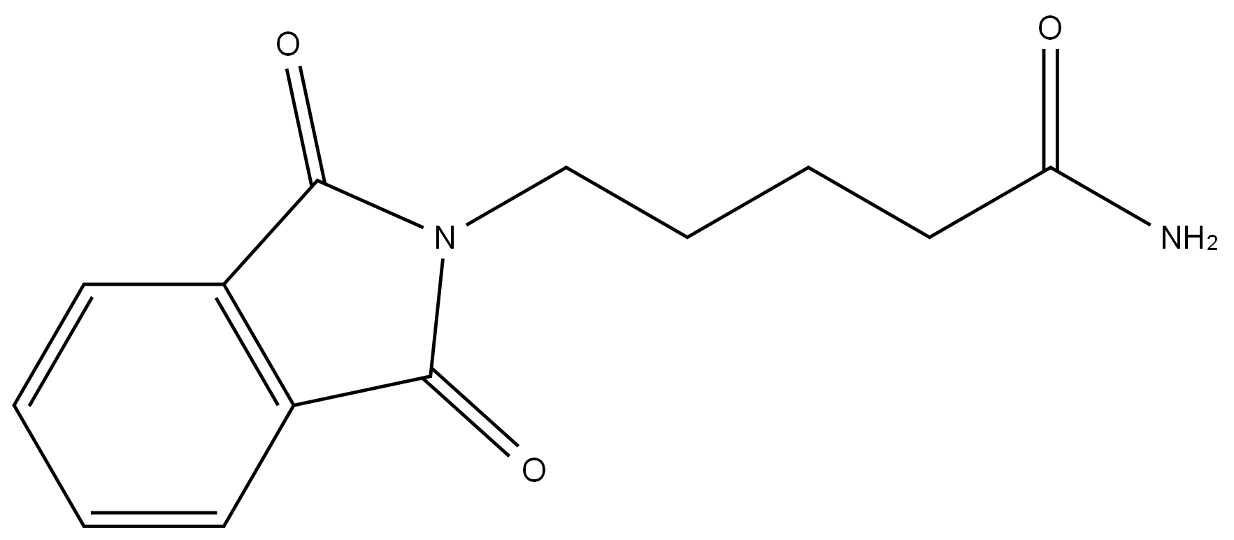 5-(1,3-二氧异喹啉-2-基)五酰胺结构式