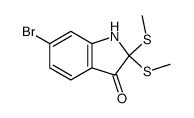 6-Bromo-1,2-dihydro-2,2-bis(methylthio)-3H-indol-3-one Structure