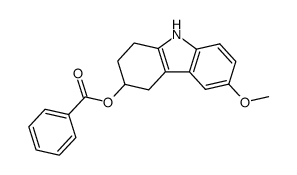 3-benzoyloxy-6-methoxy-1,2,3,4-tetrahydro-carbazole结构式