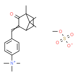 methyl N,N,N-trimethyl-4-[(4,7,7-trimethyl-3-oxobicyclo[2.2.1]hept-2-ylidene)methyl]anilinium sulphate structure