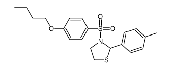 (9CI)-3-[(4-丁氧基苯基)磺酰基]-2-(4-甲基苯基)-噻唑烷结构式