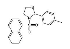 (9CI)-2-(4-甲基苯基)-3-(1-萘磺酰基)-噻唑烷结构式