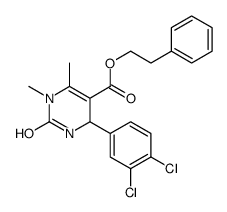 2-phenylethyl 6-(3,4-dichlorophenyl)-3,4-dimethyl-2-oxo-1,6-dihydropyrimidine-5-carboxylate结构式