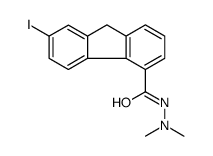 7-iodo-N',N'-dimethyl-9H-fluorene-4-carbohydrazide结构式