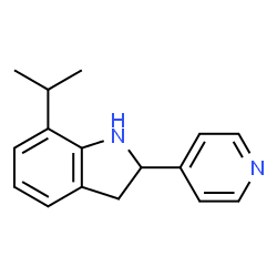 1H-Indole,2,3-dihydro-7-(1-methylethyl)-2-(4-pyridinyl)-(9CI) structure