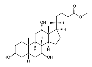 3α,7α,12α-trihydroxy-5β-cholane-24-carboxylic acid methyl ester Structure