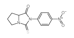 1H-Pyrrolo[1,2-c]imidazol-1-one,hexahydro-2-(4-nitrophenyl)-3-thioxo-结构式