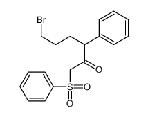 1-(benzenesulfonyl)-6-bromo-3-phenylhexan-2-one结构式