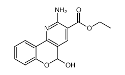 3-Amino-10-hydroxy-10H-9-oxa-4-aza-phenanthrene-2-carboxylic acid ethyl ester结构式