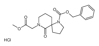 benzyl 9-(2-methoxy-2-oxoethyl)-10-oxo-1,9-diazaspiro[4.5]decane-1-carboxylate,hydrochloride Structure