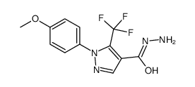 5-(三氟甲基)-1-(4-甲氧基苯基)-1H-吡唑-4-酰肼结构式