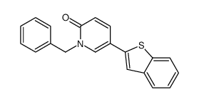 5-(1-benzothiophen-2-yl)-1-benzylpyridin-2-one结构式