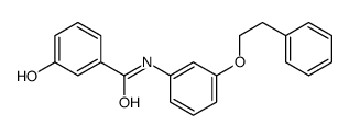 3-hydroxy-N-[3-(2-phenylethoxy)phenyl]benzamide结构式