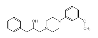 1-Piperazineethanol, 4- (3-methoxyphenyl)-.alpha.-(phenylmethyl)- structure