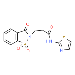 3-(1,1-dioxido-3-oxo-1,2-benzisothiazol-2(3H)-yl)-N-(1,3-thiazol-2-yl)propanamide Structure