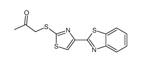 1-[[4-(1,3-benzothiazol-2-yl)-1,3-thiazol-2-yl]sulfanyl]propan-2-one Structure