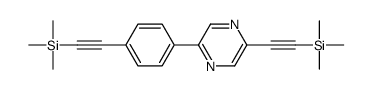 trimethyl-[2-[5-[4-(2-trimethylsilylethynyl)phenyl]pyrazin-2-yl]ethynyl]silane结构式