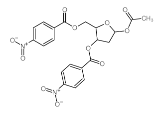 [5-acetyloxy-3-(4-nitrobenzoyl)oxy-oxolan-2-yl]methyl 4-nitrobenzoate结构式