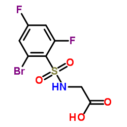 [[(2-BROMO-4,6-DIFLUOROPHENYL)SULFONYL]AMINO]ACETIC ACID structure