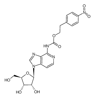 4-{[2-(4-nitrophenyl)ethoxycarbonyl]amino}-N1-(β-D-ribofuranosyl)-1H-imidazo[4,5-c]pyridine Structure