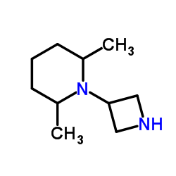 Piperidine, 1-(3-azetidinyl)-2,6-dimethyl- (9CI) Structure