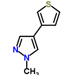 1-Methyl-4-(3-thienyl)-1H-pyrazole结构式