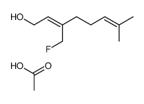 acetic acid,3-(fluoromethyl)-7-methylocta-2,6-dien-1-ol Structure